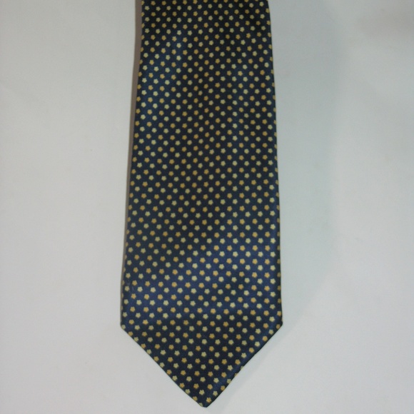 Bigi Geometric Shield Long Wide Silk Tie - Picture 1 of 5